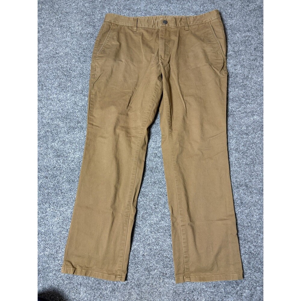 Bonobos Chino Pants Mens 35x28 Brown Tailored Slim Fit Straight Stretch Casual